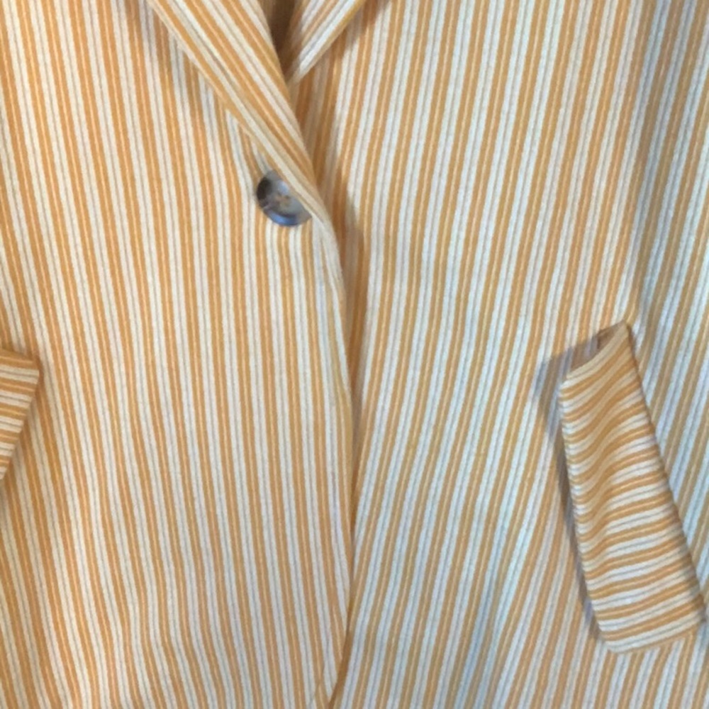 Doe & Rae Beige Striped Blazer - Picture 5 of 6